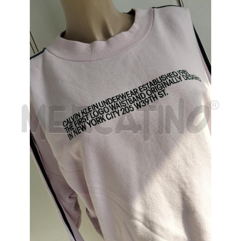 FELPA DONNA CALVIN KLEIN ROSA SCRITTA VERDE  | Mercatino dell'Usato Lamezia terme 2