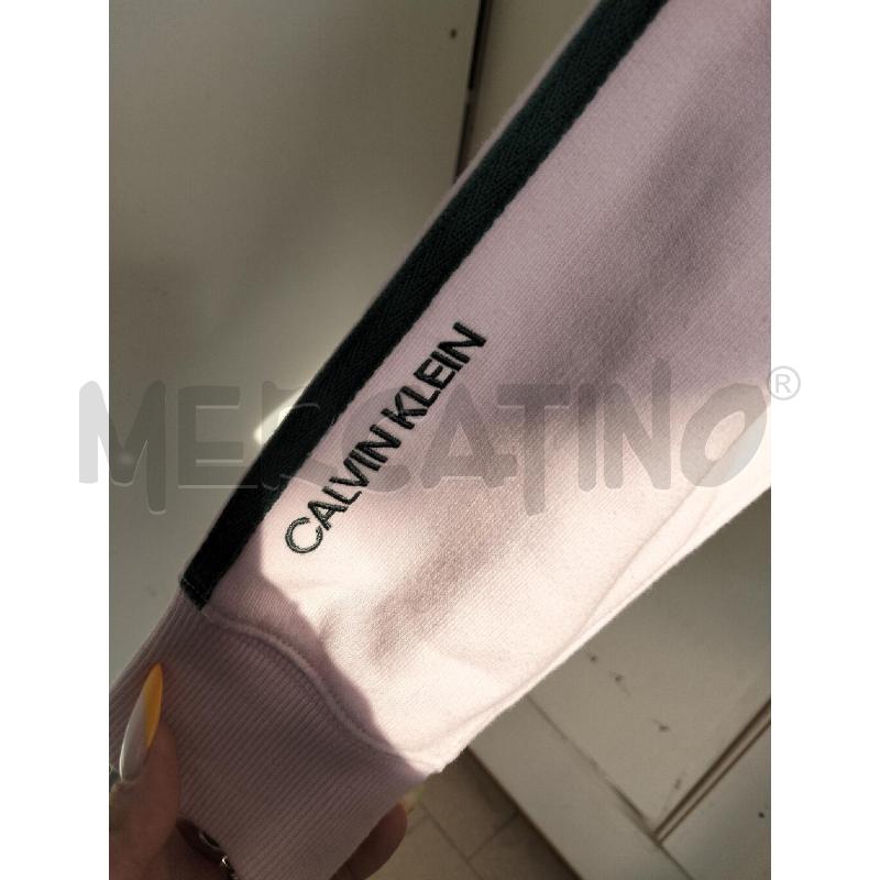 FELPA DONNA CALVIN KLEIN ROSA SCRITTA VERDE  | Mercatino dell'Usato Lamezia terme 3
