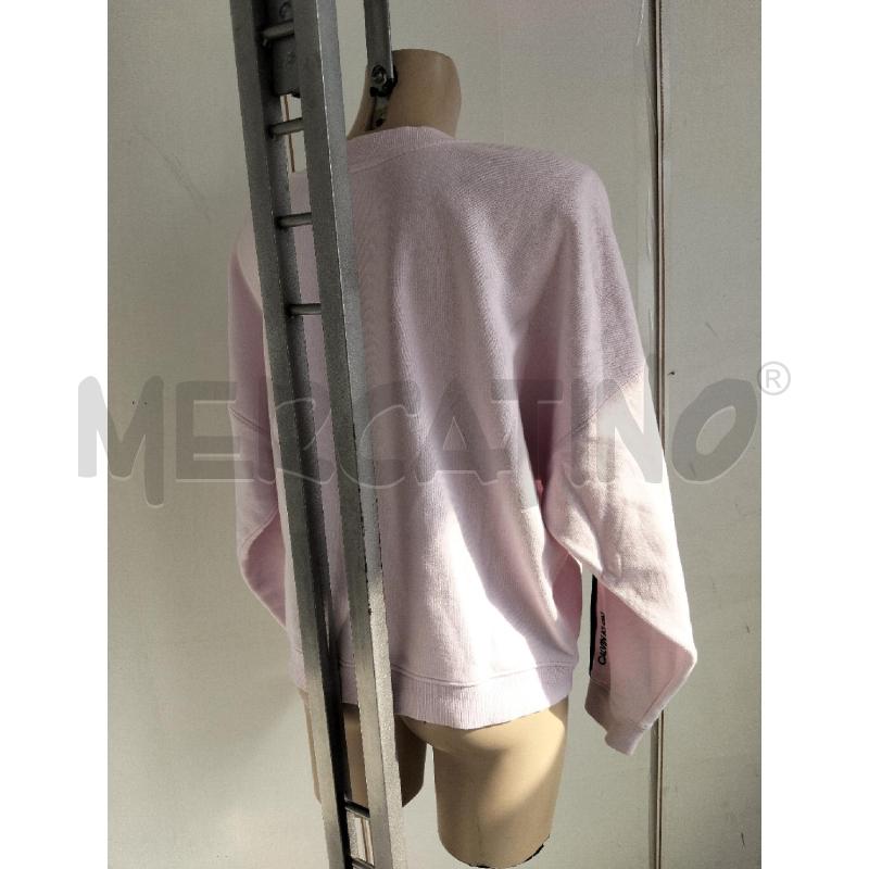 FELPA DONNA CALVIN KLEIN ROSA SCRITTA VERDE  | Mercatino dell'Usato Lamezia terme 4
