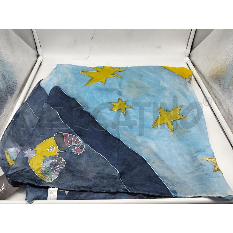 FOULARD SEIDE DIPINTO A MANO ELEFENTE 1000%SETA | Mercatino dell'Usato Lamezia terme 1