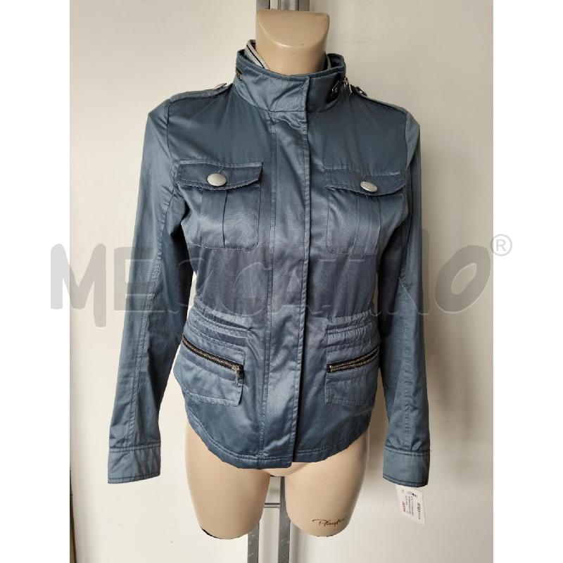 GIACCA DONNA HIGAN AZZURRO EFFETTO LUCIDO SLIM | Mercatino dell'Usato Lamezia terme 1