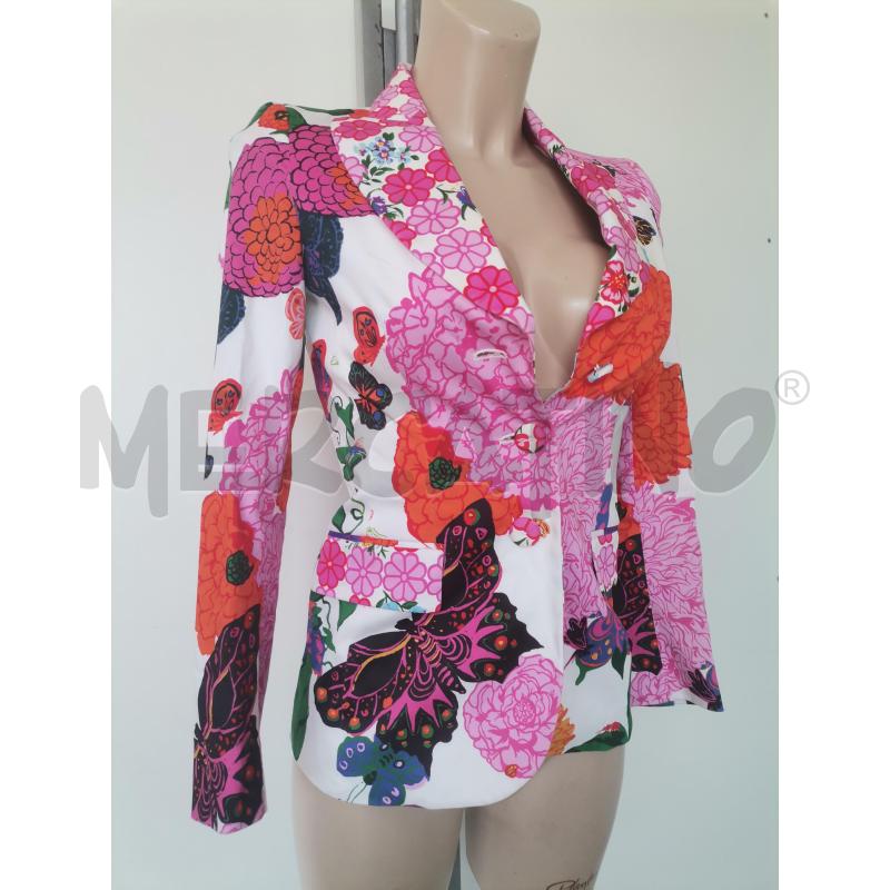 GIACCA DONNA MOSCHINO FIORI BIANCO FUCSIA | Mercatino dell'Usato Lamezia terme 1
