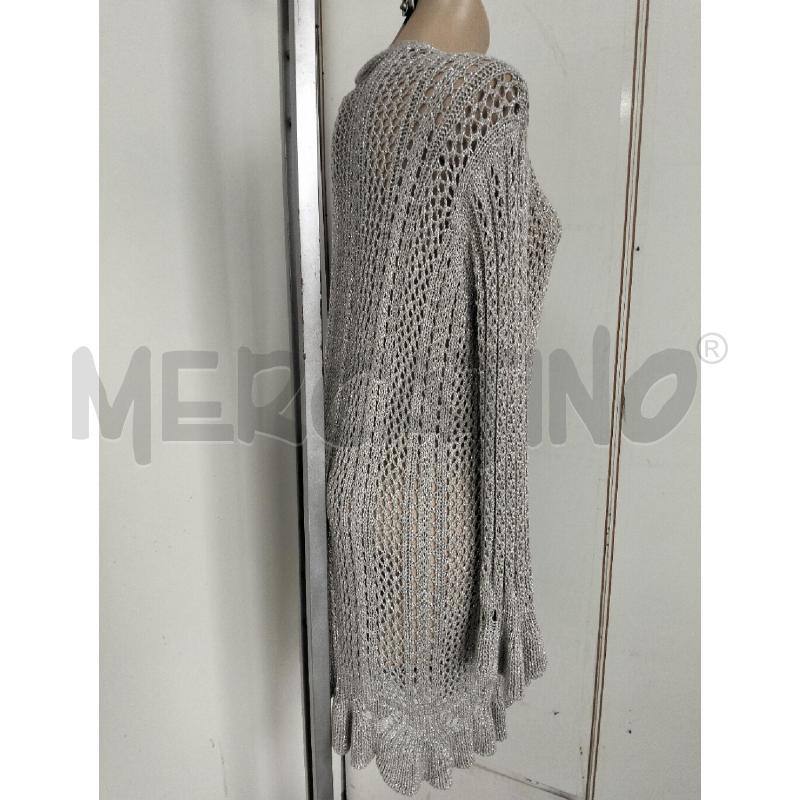 GIACCA DONNA TWINSET PONCHO ARGENTO GLITTER TRAFORTO | Mercatino dell'Usato Lamezia terme 3