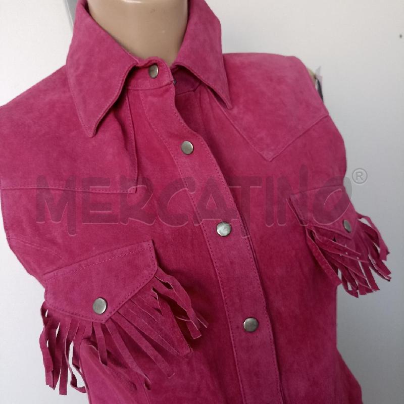 GILET DONNA CAMOMILLA FUXIA VERA PELLE FRANGIE | Mercatino dell'Usato Lamezia terme 2
