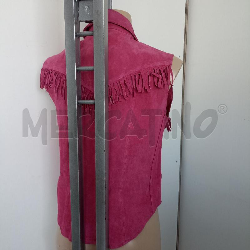 GILET DONNA CAMOMILLA FUXIA VERA PELLE FRANGIE | Mercatino dell'Usato Lamezia terme 3