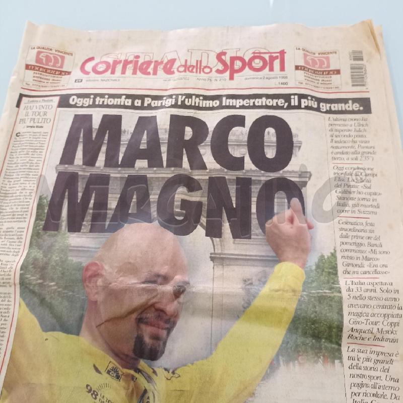 GIORNALE CORRIERE DELLO SPORT DOMENICA 2 AGOSTO 1998 PANTANI VINCE TOUR DE FRANCE | Mercatino dell'Usato Lamezia terme 2