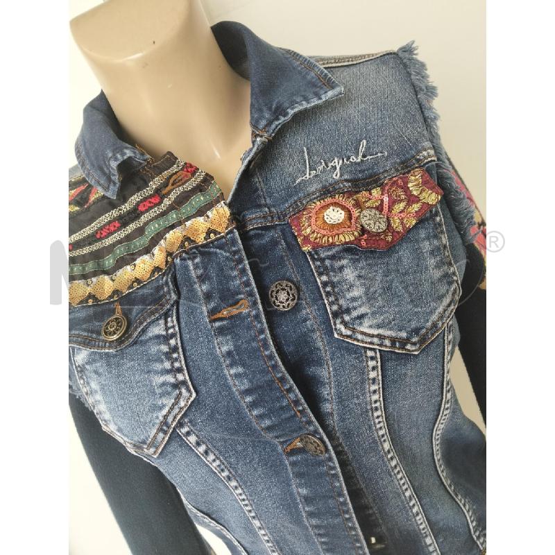 GIUBBINO DONNA DESIGUAL JEANS DISEGNI NERO ROSSO | Mercatino dell'Usato Lamezia terme 2