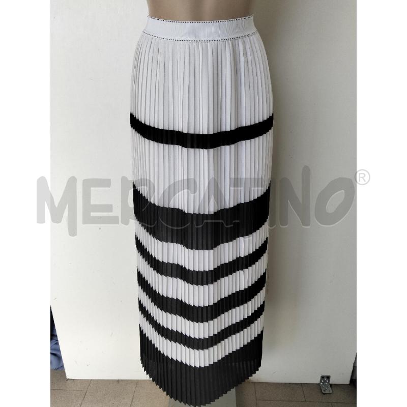 GONNA DONNA TWINSET BIANCO NERO PLISETTATO | Mercatino dell'Usato Lamezia terme 1