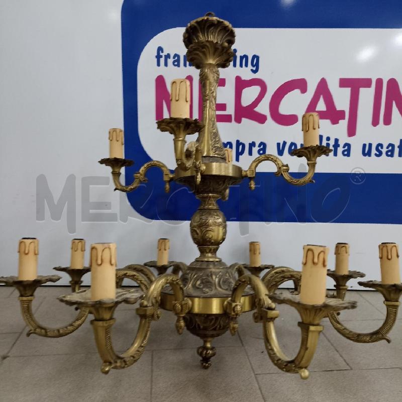 LAMPADARIO ANTICO BRONZO 12 LUMI | Mercatino dell'Usato Lamezia terme 2