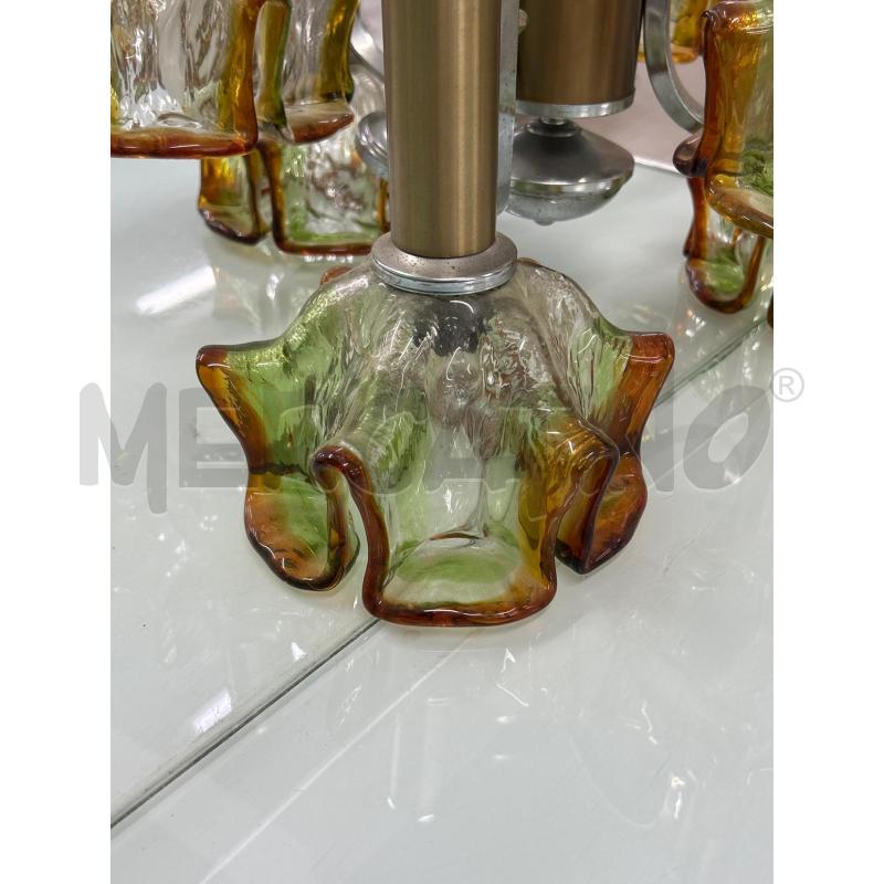 LAMPADARIO VETRO MURANO BUSTO METALLO CROMATO | Mercatino dell'Usato Lamezia terme 2