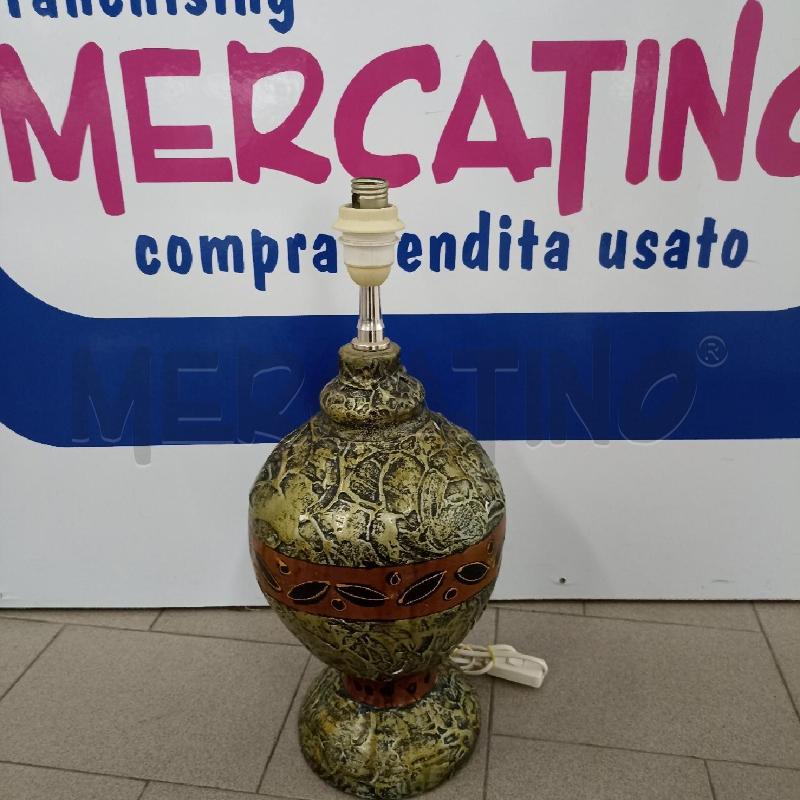 LAMPADA TERRACOTTA LAVORATA A MANO DORATA RAFFIGURANTE FOGLIOLINE | Mercatino dell'Usato Lamezia terme 1