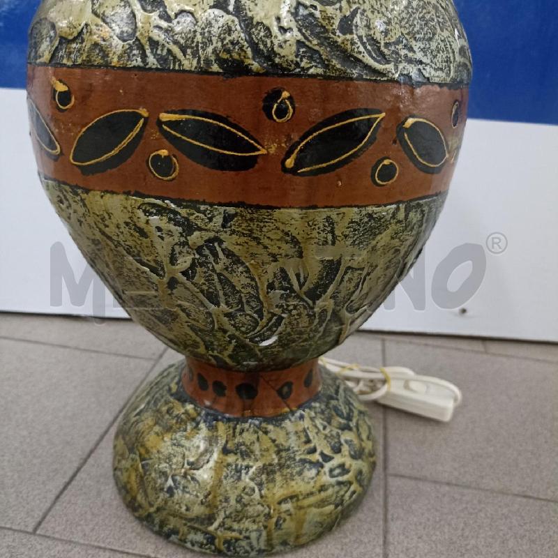 LAMPADA TERRACOTTA LAVORATA A MANO DORATA RAFFIGURANTE FOGLIOLINE | Mercatino dell'Usato Lamezia terme 2