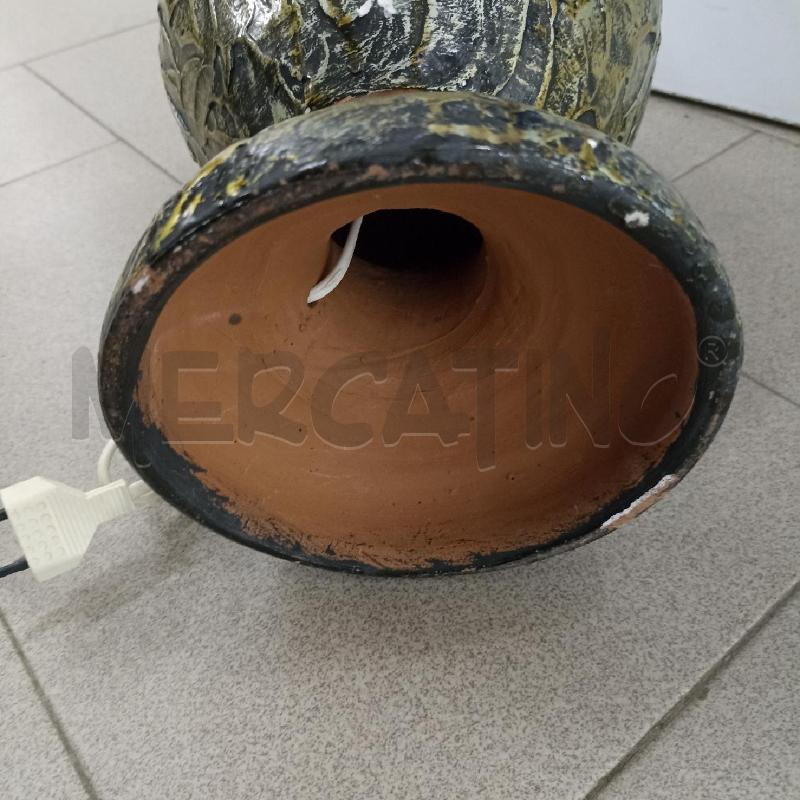 LAMPADA TERRACOTTA LAVORATA A MANO DORATA RAFFIGURANTE FOGLIOLINE | Mercatino dell'Usato Lamezia terme 5