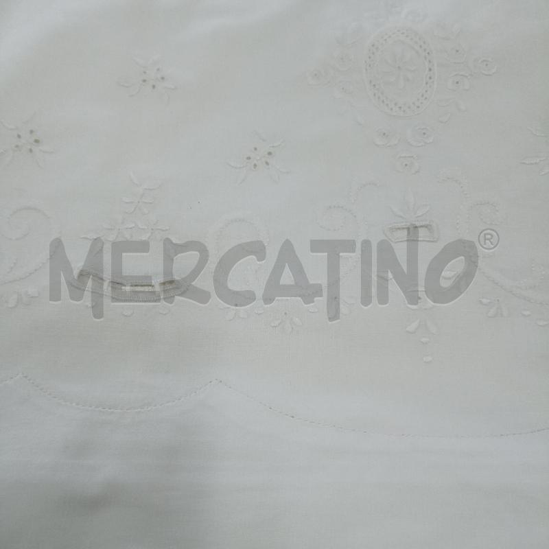 LENZUOLO MATRIMONIALE COTONE SOPRA SOTTO 2 FEDERE DECORAZIONI A MANO  | Mercatino dell'Usato Lamezia terme 1