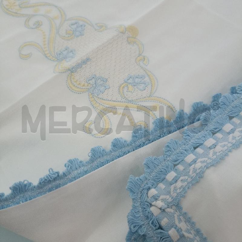 LENZUOLO MATRIMONIALE RASATELLO DI COTONE BORDO AZZURRO SENZA SOTTO | Mercatino dell'Usato Lamezia terme 4