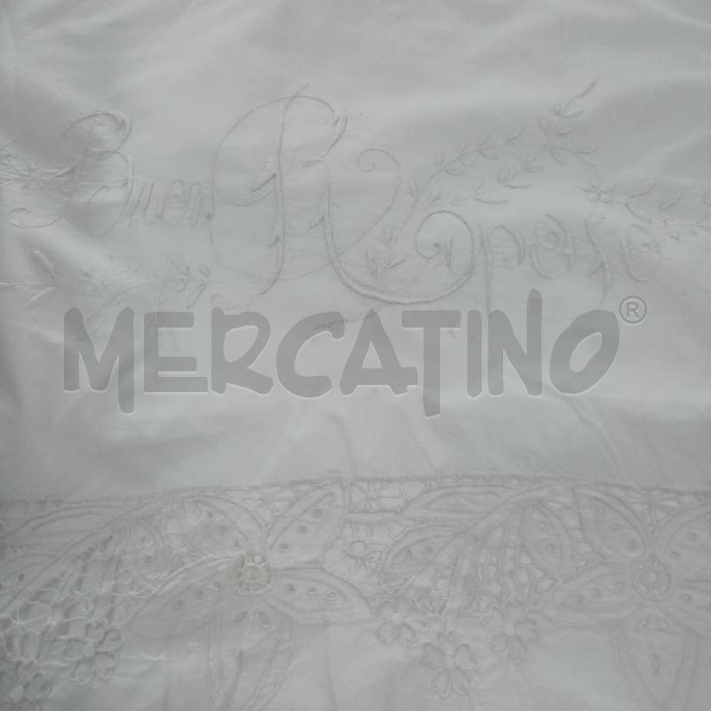 LENZUOLO MATRIMONIALE RICAMO FLOREALE COTONE SOPRA SOTTO + 2 FEDERE | Mercatino dell'Usato Lamezia terme 1
