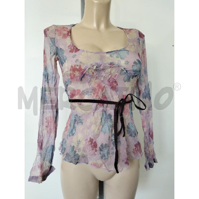 MAGLIA DONNA MAX&CO ROSA FIORI 100 SETA  | Mercatino dell'Usato Lamezia terme 1
