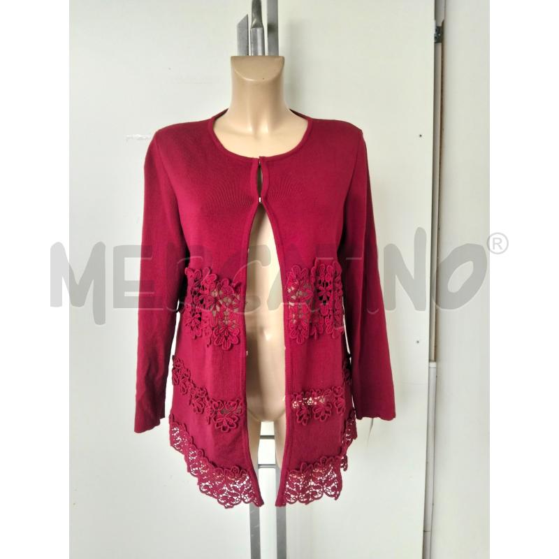 MAGLIONE DONNA LUISA SPAGNOLI BORDEAUX PIZZO  | Mercatino dell'Usato Lamezia terme 1