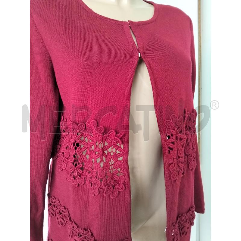 MAGLIONE DONNA LUISA SPAGNOLI BORDEAUX PIZZO  | Mercatino dell'Usato Lamezia terme 2