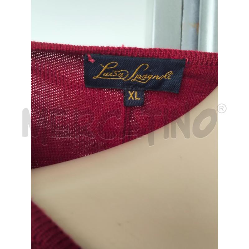 MAGLIONE DONNA LUISA SPAGNOLI BORDEAUX PIZZO  | Mercatino dell'Usato Lamezia terme 3