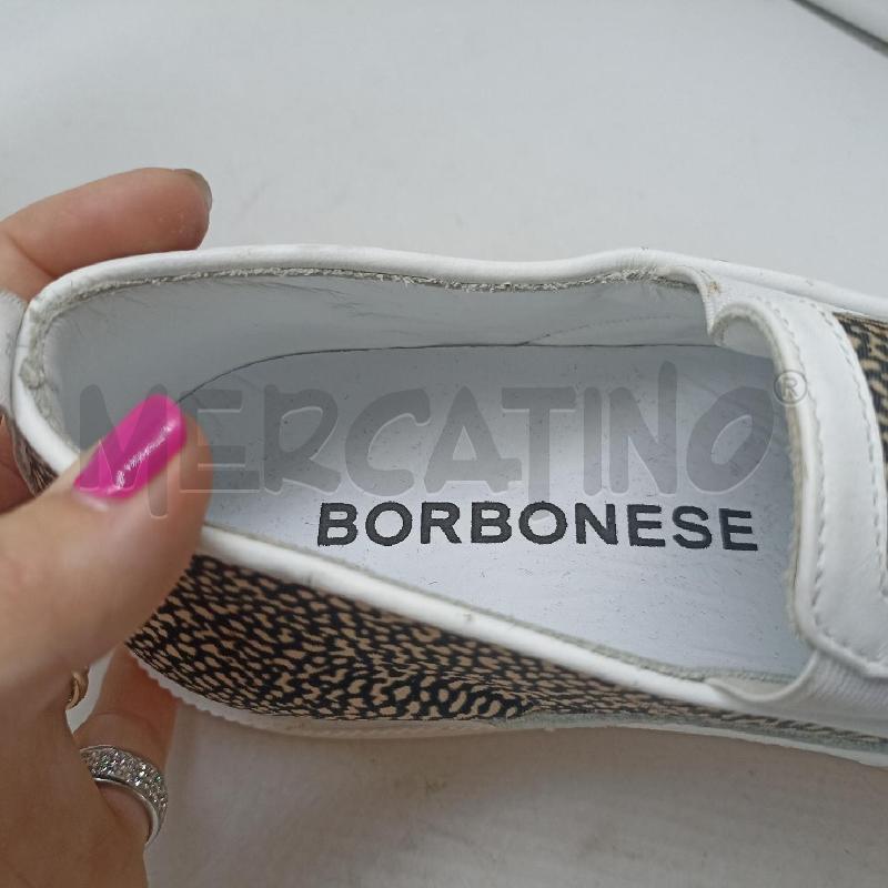 MOCASSINI DONNA BORBONESE NERO BEIGE  | Mercatino dell'Usato Lamezia terme 5
