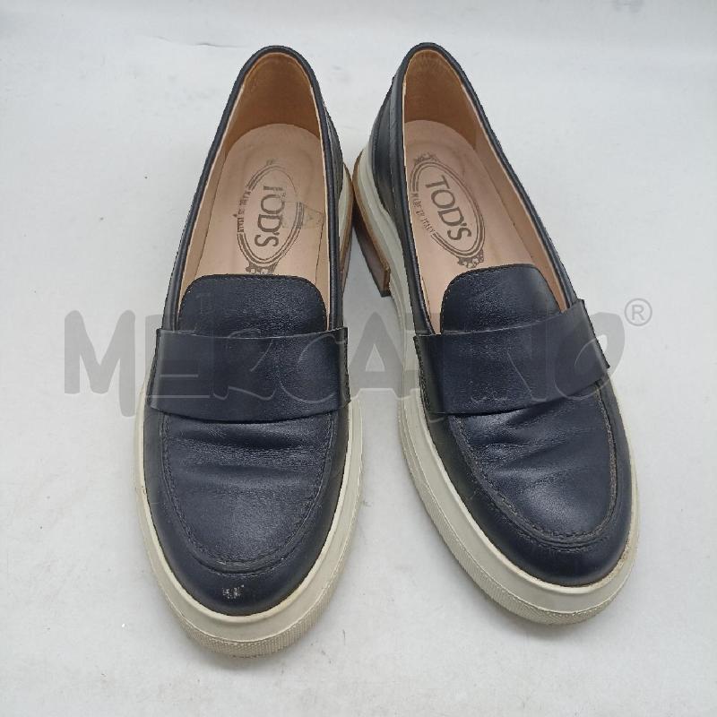 MOCASSINI DONNA TODS NERO PELLE FONDO GOMMA | Mercatino dell'Usato Lamezia terme 1