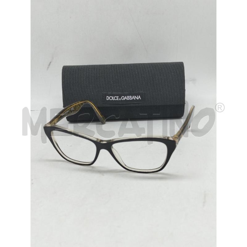 MONTATURA OCCHIALI DOLCE GABBANA NERO GLITTER ORO SENZA LENTI | Mercatino dell'Usato Lamezia terme 1
