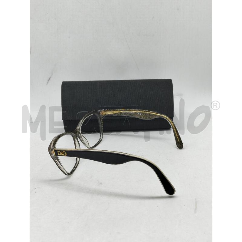 MONTATURA OCCHIALI DOLCE GABBANA NERO GLITTER ORO SENZA LENTI | Mercatino dell'Usato Lamezia terme 2