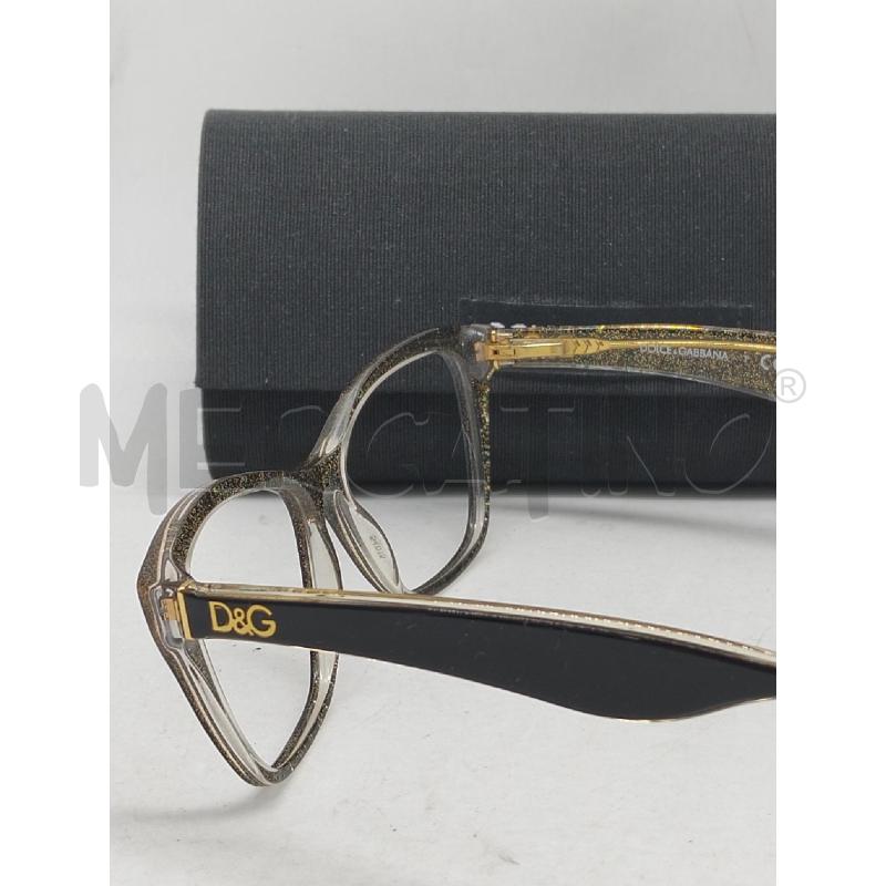 MONTATURA OCCHIALI DOLCE GABBANA NERO GLITTER ORO SENZA LENTI | Mercatino dell'Usato Lamezia terme 4