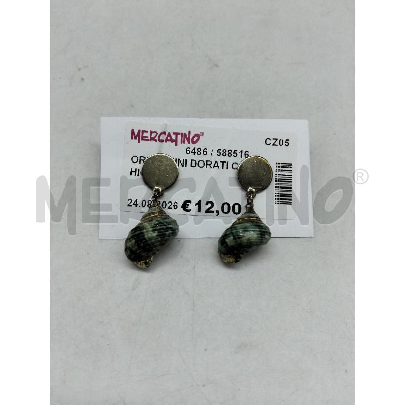 ORECCHINI DORATI CONCHIGLIA  | Mercatino dell'Usato Lamezia terme 1