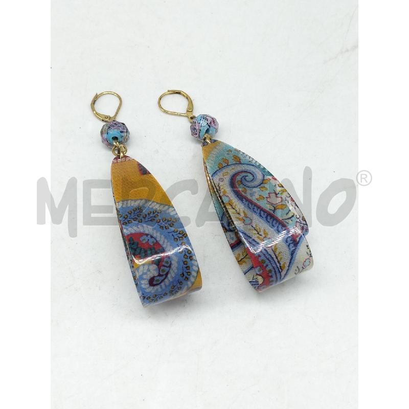 ORECCHINI ETRO MOD GOCCIA BLU FANTASIA PLASTIFICATI | Mercatino dell'Usato Lamezia terme 1
