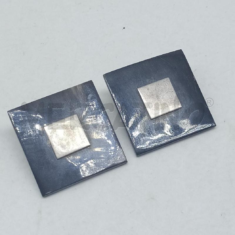 ORECCHINI METALLO PREZIOSO NERO MADRE PERLA | Mercatino dell'Usato Lamezia terme 1