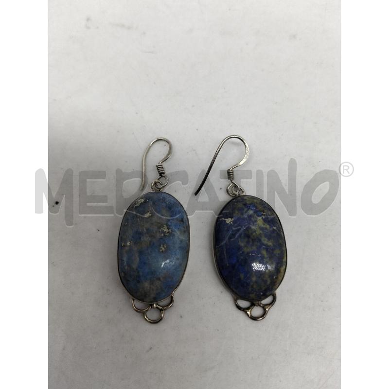ORECCHINI METALLO PREZIOSO PIETRA LAPISLAZZULI BLU  | Mercatino dell'Usato Lamezia terme 4