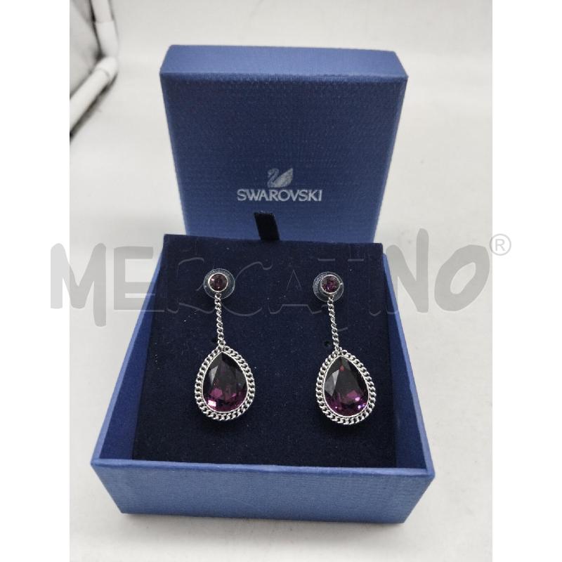 ORECCHINI SWAROVSKY MET PREZIOSO CRISTALLI VIOLA  | Mercatino dell'Usato Lamezia terme 1