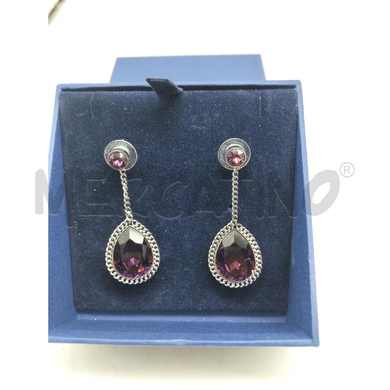 ORECCHINI SWAROVSKY MET PREZIOSO CRISTALLI VIOLA  | Mercatino dell'Usato Lamezia terme 2
