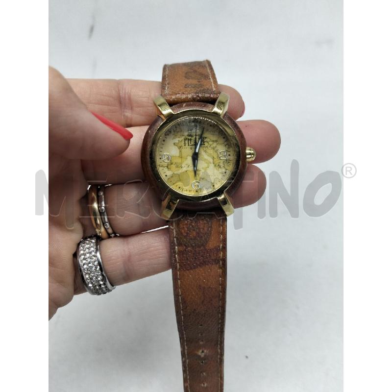OROLOGIO DA POLSO DONNA ALVIERO MARTINI CINTURINO IN PELLE STAMPA GEO E CASSA DORATO | Mercatino dell'Usato Lamezia terme 1
