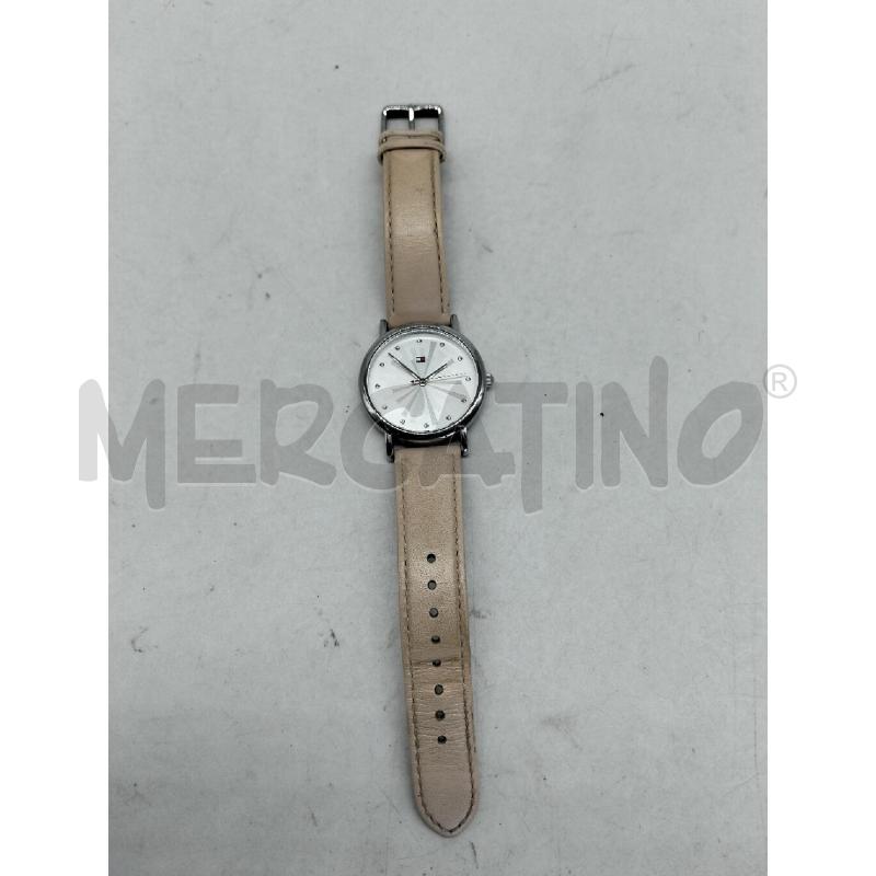 OROLOGIO DA POLSO DONNA TOMMY HILFIGER CINTURINO PELLE BEIGE E QUADRANTE ARGENTATO | Mercatino dell'Usato Lamezia terme 4
