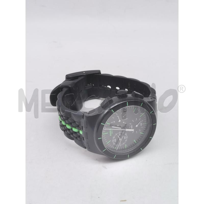 OROLOGIO DA POLSO SWATCH NERO GOMMA VERDE | Mercatino dell'Usato Lamezia terme 1