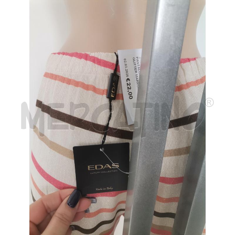 PANTALONE DONNA EDAS GLITTER MARRONE BEIGE | Mercatino dell'Usato Lamezia terme 3