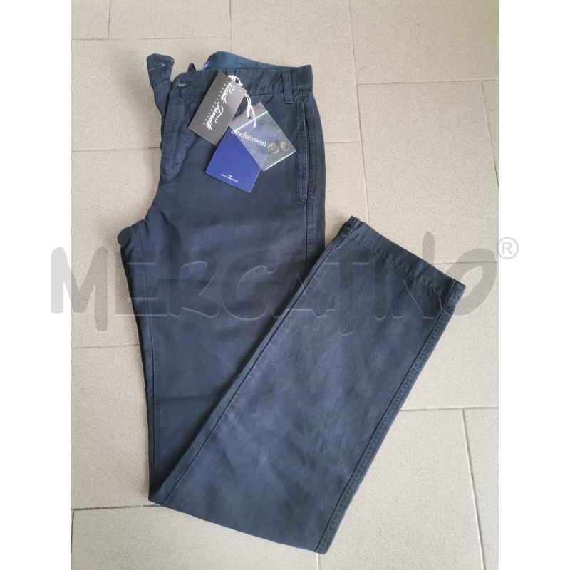 PANTALONE UOMO JECKERSON BLU 50 LINO  | Mercatino dell'Usato Lamezia terme 1