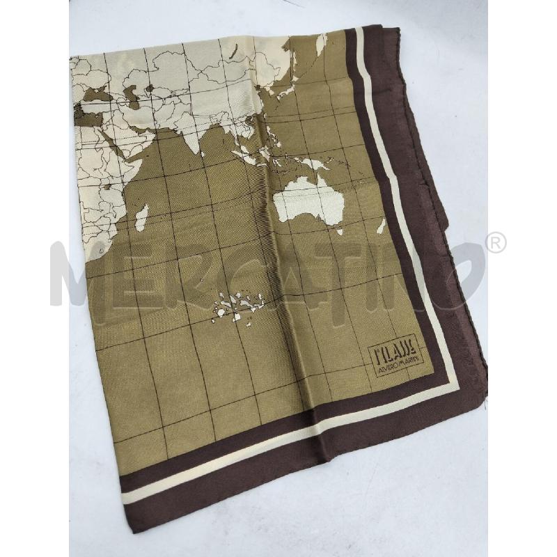 PASHMINA DONNA ALVIERO MARTINI VERDE BEIGE MARRONE 100 SETA | Mercatino dell'Usato Lamezia terme 1