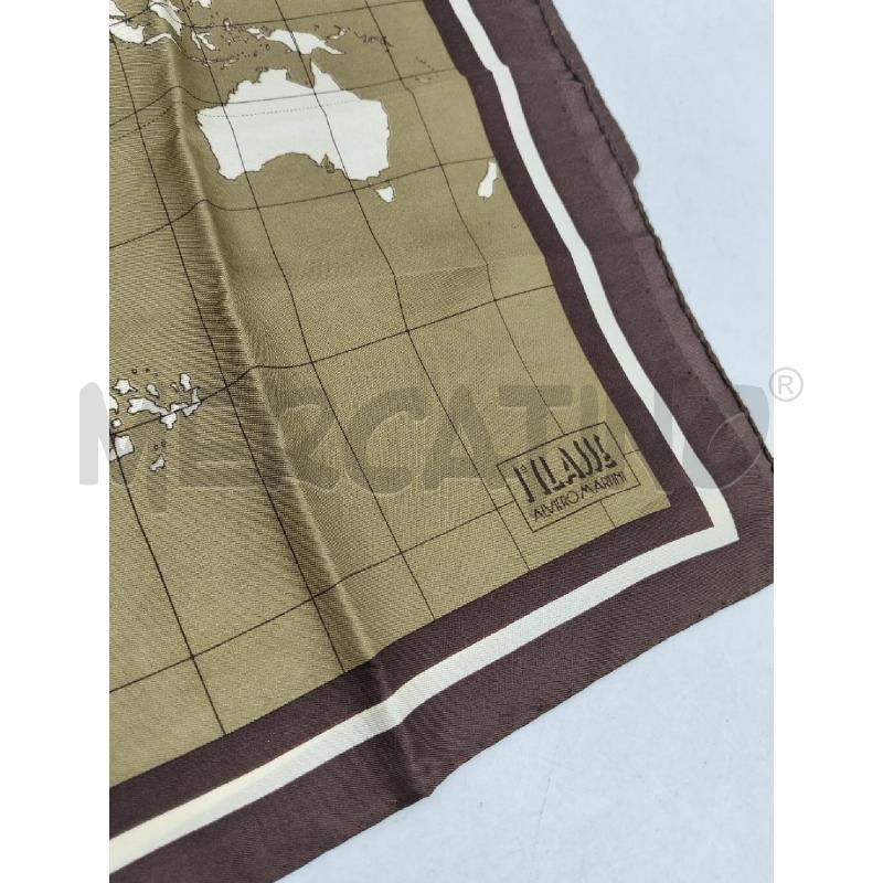 PASHMINA DONNA ALVIERO MARTINI VERDE BEIGE MARRONE 100 SETA | Mercatino dell'Usato Lamezia terme 2