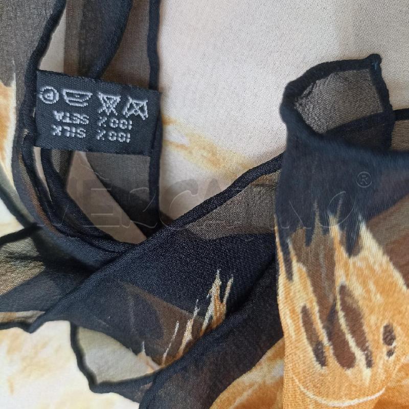 PASHMINA DONNA BASILE NERO ARANCINE 100 SETA | Mercatino dell'Usato Lamezia terme 3