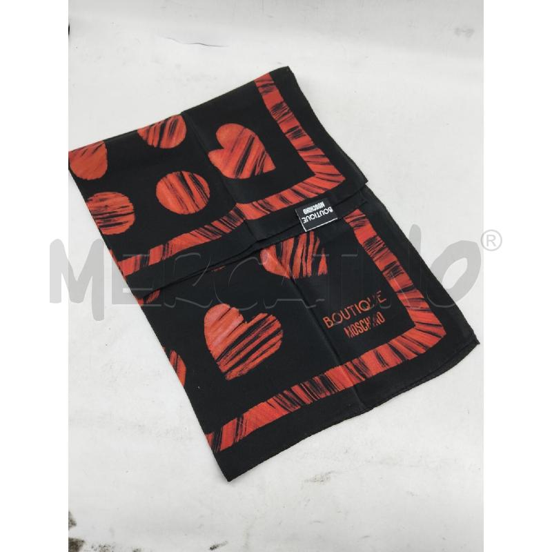 PASHMINA DONNA BOUTICHE MOSCINO NERO ROSSO 100 SETA | Mercatino dell'Usato Lamezia terme 1