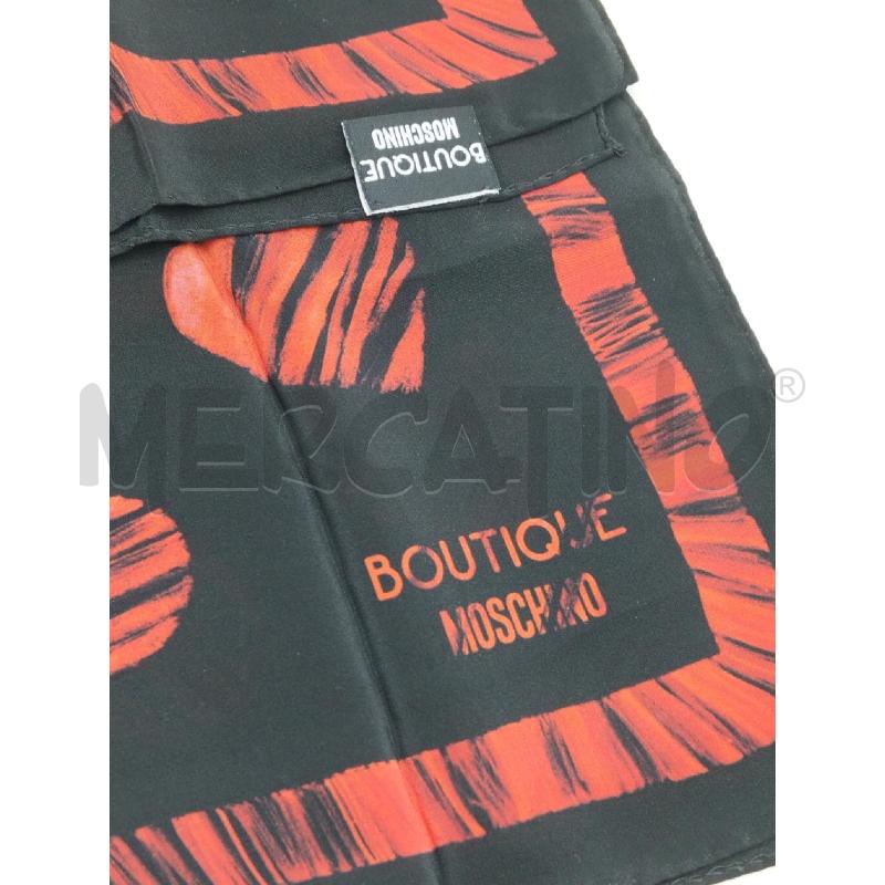 PASHMINA DONNA BOUTICHE MOSCINO NERO ROSSO 100 SETA | Mercatino dell'Usato Lamezia terme 2