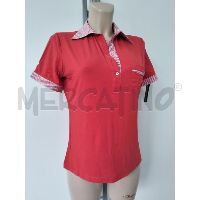 POLO DONNA LUISA SPAGNOLI ROSSO BIANCO | Mercatino dell'Usato Lamezia terme 1