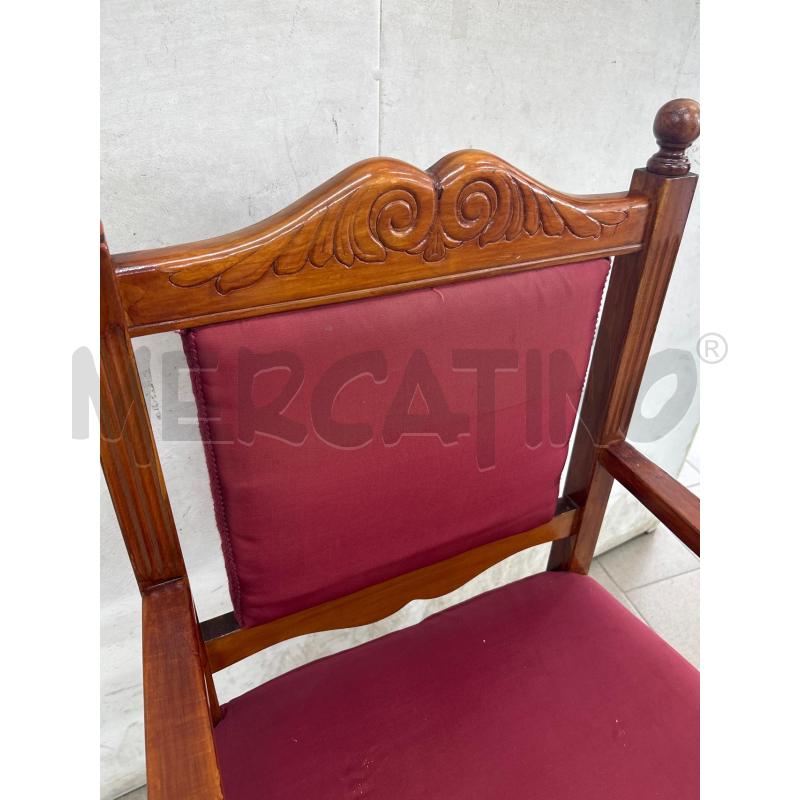 POLTRONCINA VELLUTO ROSSO | Mercatino dell'Usato Lamezia terme 3