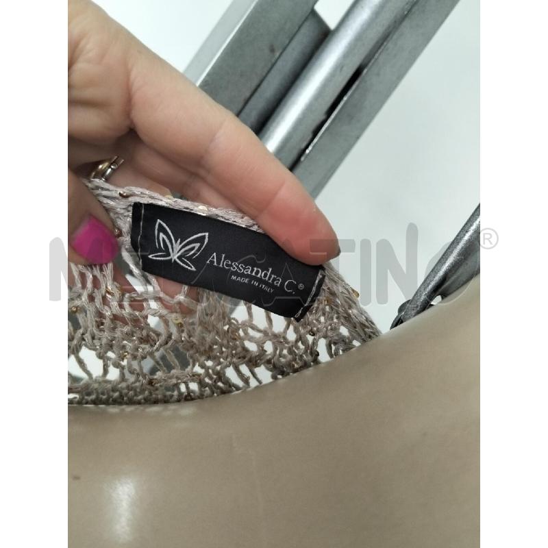 PONCHO DONNA ALESSANDRA C BEIGE PAILLETES UNCINETTO | Mercatino dell'Usato Lamezia terme 4