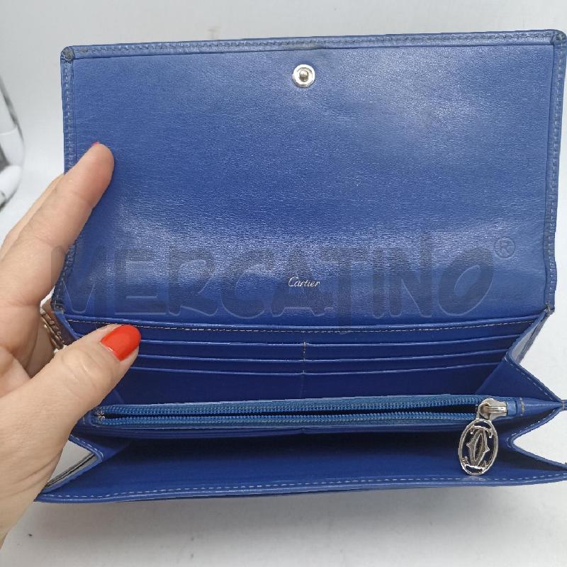PORTA FOGLIO PELLE DONNA CARTIER HAPPY BIRTHDAY BLU VERA PELLE | Mercatino dell'Usato Lamezia terme 2