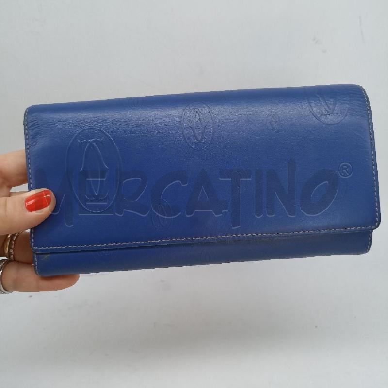 PORTA FOGLIO PELLE DONNA CARTIER HAPPY BIRTHDAY BLU VERA PELLE | Mercatino dell'Usato Lamezia terme 4